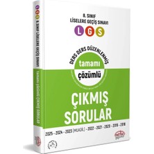 Editör Yayınları Editör 8.sınıf Lgs Ders Ders Tamamı Çözümlü Çıkmış Sorular 2018-2025 Yıllar