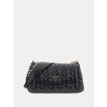 Guess Cheryl Dönüştürülebilir Kapaklı Çapraz Askılı Kadın Siyah Omuz Çantası HWTQ9720210-BLA