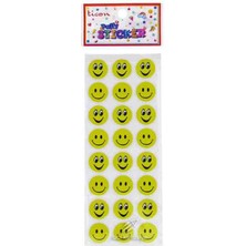 Ticon Sticker Puffy Kabartma Etiket 348864 Gülen Yüz