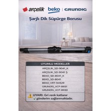 Öz Beyaz Eşya ARÇELİK_SD-9041 Şarjlı Dik Süpürge (Turuncu) Borusu (Orjinal Y,parça)