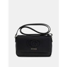 Guess Isola Dönüştürülebilir Kapaklı Çapraz Askılı Kadın Siyah Omuz Çantası HWBG9905210-BLA