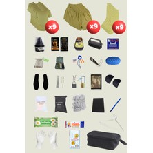 Outdoorun 9'lu Askerlik Seti Fanila Don Çorap ve 27 Parça Aksesuar - Temel ve Bedelli Askerlik Malzemeleri