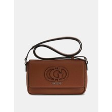 Guess Isola Dönüştürülebilir Kapaklı Çapraz Askılı Kadın Kahverengi Omuz Çantası HWBG9905210-COG