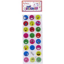 Ticon Sticker Puffy Kabartma Etiket 348863 Gülen Yüz