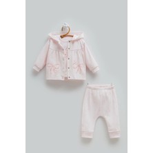 Caramell Love Tıme Üçlü Alt Üst Takım - Pembe - 68-74 cm Pembe