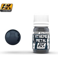 Ak Interactive Ak 487 30 Ml. Metalik Mavi Rengi, Xtreme Metal Serisi Model Boyası