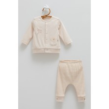 Caramell All Tıme Boy Ön Çıtçıtlı Alt Üst Takım - Bej - 68-74 cm Bej