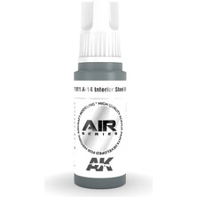 Ak Interactive Ak 11911 17 Ml. A-14 Interior Steel Grey, Aircraft Serisi 3gen Akrilik Model Boyası