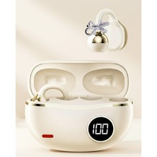 Epilons Kablosuz Bluetooth Kulaklık Kulak Klipsli Tasarım 2 Kurdele Küpe Hediyeli