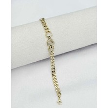 SY Aksesuar 14K Gold Kuyumcu Model Harf Bileklik