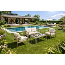 Miami Bahçe Balkon Oturma Grubu Vizon