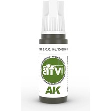 Ak Interactive Ak 11386 17 Ml. S.c.c. No.15 Olive Drab, Afv Serisi 3gen Akrilik Model Boyası