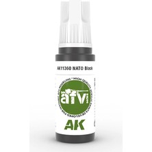 Ak Interactive Ak 11360 17 Ml. Nato Black, Afv Serisi 3gen Akrilik Model Boyası