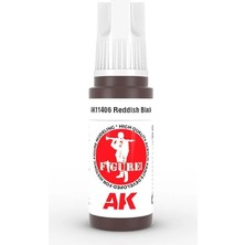Ak Interactive Ak 11406 17 Ml. Reddish Black, Figür Serisi 3gen Akrilik Model Boyası