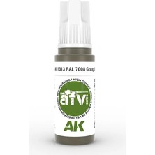 Ak Interactive Ak 11313 17 Ml. Ral 7008 Graugrün, Afv Serisi 3gen Akrilik Model Boyası