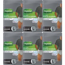 Depend Emici Külot Pants Hasta Bezi L - Büyük - Large Erkek 48 Adet (6pk*8)