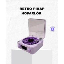 Hopinip Retro Pikap Hoparlör Bluetooth Aux USB Type-C Projektörlü 360° Sesli Taşınabilir - Lisinya