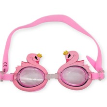 Hopinip Çocuk Yüzücü Gözlüğü Silikon Taşıma Çantalı Pembe Kuğu - 9014 (Lisinya)
