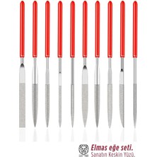 Transformacion 10'lu Profesyonel Elmas Eğe Seti | Hassas Metal Ahşap Cam Işleme Törpüsü 722921