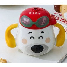 Es Dekor Porselen Kupa Kapaklı Köpek Şapkalı Nice 1 Adet