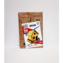 Hopinip 3D Ahşap Maket Çitli Ev