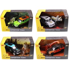 Hopinip 6843-2D - Çekbırak Araba Dinazor Figürlü Kutulu 4 (Lisinya)