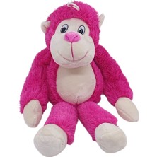 Hopinip Peluş Maymun 40 cm - Yumuşak Peluş - G5501 - Pembe (Lisinya)