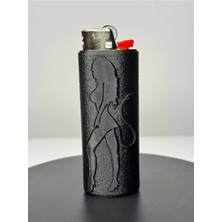 Nomika Design Melek & Şeytan Silüetli Çakmak Hediyelik | Koleksiyonluk Ikili Tasarım | Siyah | Çakmak Dahil