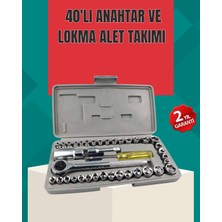 Hopinip Çok Amaçlı 40 Parça Lokma Anahtar Takımı Korozyona Dayanıklı Çelik - Lisinya