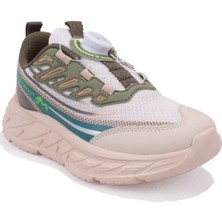 Marco Kids 05-26Y518 Bej Yeşil Ortopedik Günlük Erkek Çocuk Spor Ayakkabı