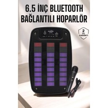 Hopinip Bluetooth Hoparlör Rgb Işıklı USB Sd Kart Girişli Taşınabilir - Lisinya