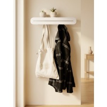 Metal Raflı Banyo Askılığı – Yapışkanlı Havlu Elbise Askısı – Antre Mutfak Organizer