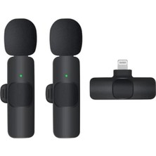 Hopinip K9 Kablosuz Yaka Mikrofonu Lightning 2’li Mini Mikrofon Youtube Tik Tok 2 Adet - Lisinya