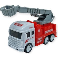 Hopinip Iş Makinaları Serisi - Sürtmeli Itfaiye Aracı 12 cm  - Merdiven (Lisinya)