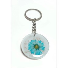 DS LLC Mavi Papatya Epoksi Anahtarlık DLLSRSBJ34