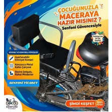 Senfoni Ticaret Elektrikli Bisiklet Yan Korumalı Çocuk Koltuğu, Emniyet Kemerli Deri Arka Bisiklet Koltuğu, Sele