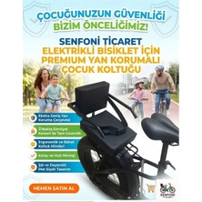 RKS Elektrikli Bisiklet Yan Korumalı Çocuk Koltuğu, Emniyet Kemerli Deri Arka Koltuk, Sele