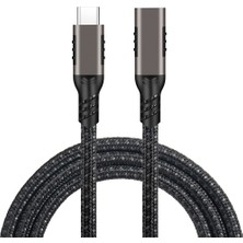 Jinghua Type-C To Type-C Dişi Erkek 8k Ultra Görüntü Data Veri Uzatma Kablosu Yüksek Hızlı Şarj (2 Metre)