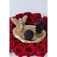 Doğal Altın ve Siyahın Uyumu: 3’lü Dekoratif Obje ve Sunum Tepsisi Seti