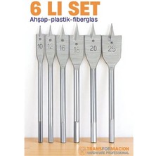 MiraLive Ahşap Yaprak Matkap Ucu Seti - Plastik Fiberglas Ahşap Delik Açma Panç Seti