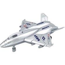 Hopinip Çek Bırak Mini Metal Uçak - Gri (Lisinya)