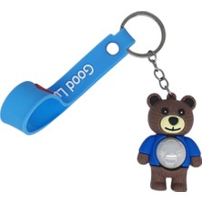 Hopinip Figürlü ve Işıklı Silikon Anahtarlık -  Yogi - Mavi (Lisinya)