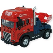 Hopinip Metal Tır 1:24 - Sesli Işıklı Tır 13 cm - Kırmızı (Lisinya)