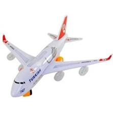 Hopinip Sesli Işıklı Yerde Gezen Thy Uçak - Boing 747 (Lisinya)