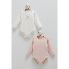 Caramell All Tıme Gırl Kız Bebek Ikili Çıtçıtlı Body - Gül Kurusu - 80-86 cm Gül Kurusu