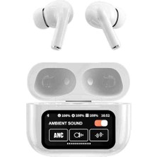 Orient A9 Pro Aktif Gürültü Engelleyici (Anc+Enc) Dokunmatik Ekranlı Bluetooth Kulaklık - Usb-C Şarjlı - Beyaz