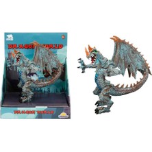 Hopinip Standlı Ejderha Figürü  13 cm - Mavi (Lisinya)