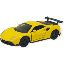 Hopinip Çek Bırak Metal Küçük Arabalar 8 cm - 6411A-17 - Sarı (Lisinya)