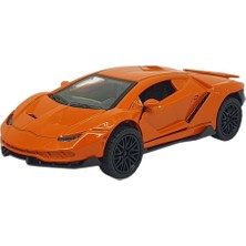 Hopinip Çek Bırak Metal Arabalar 13 cm - SR2213- Turuncu (Lisinya)