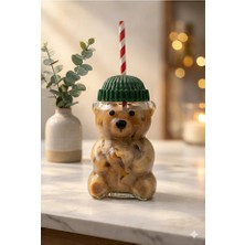 Denia Home | Bear | Cam Barista Soğuk Içecek Bardağı Ayıcıklı Bardak 550 ml